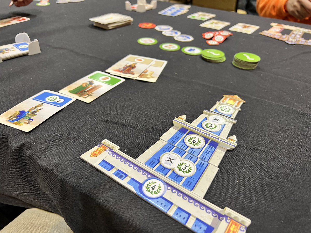 Last day of <a href="/Geekway/">Geekway</a> had Decorum (coop about decorating a shared apartment), 7 Wonders: Architects and my first play ever of A Feast for Odin! @dukesofdice