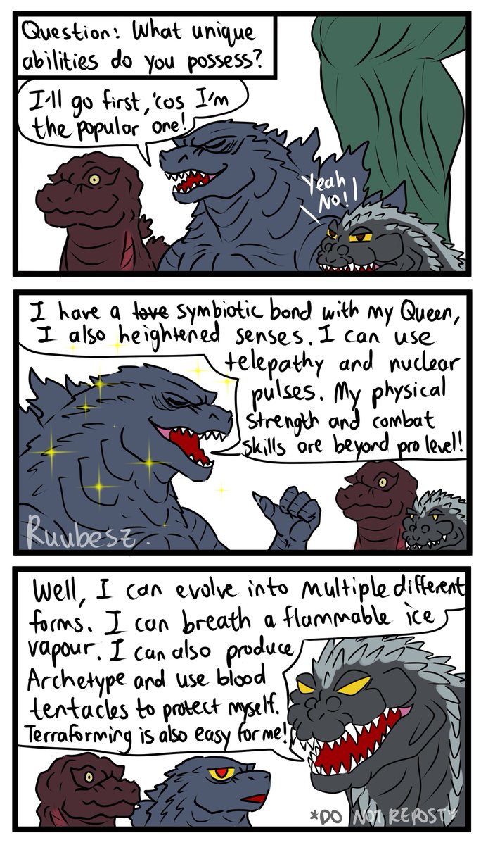 Here's my version of the Shin comic lol
His abilities are very... special haha... nice;;;
(1/2)
Thank you Wikizilla for the info!
#Godzilla #ShinGodzilla #ゴジラ #ULTRAMAN 