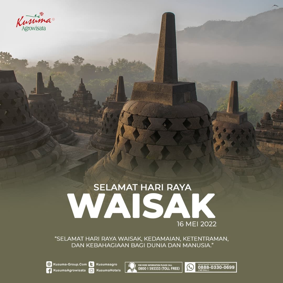Agrowisata's tweet photo. Selamat Hari Raya Waisak 2022/2566 BE (Buddhist Era)
.
Sabbe Satta Bhavantu Sukithata. Semoga semua makhluk berbahagia
.
#waisak #waisak2022 #kusumaagrowisata https://t.co/5955NHO5mv
