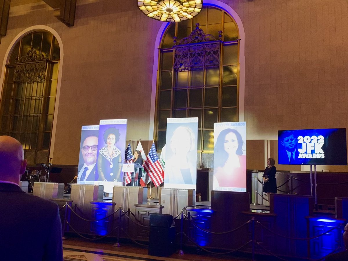 Analisa_Swan's tweet photo. Great time last night at @LADemocrats’ 2022 JFK Awards at historic Los Angeles Union Station! Congrats to the JFK Awards honorees @RonHerrera_396, @LorenaSGonzalez, Supv @JaniceHahn, &amp; @JeniferLewis! We must elect #Dems up &amp; down ballot!😃💙🌊🎉😍 #LACDP #BlueWave #WeAreCA https://t.co/fl70Qty7PM