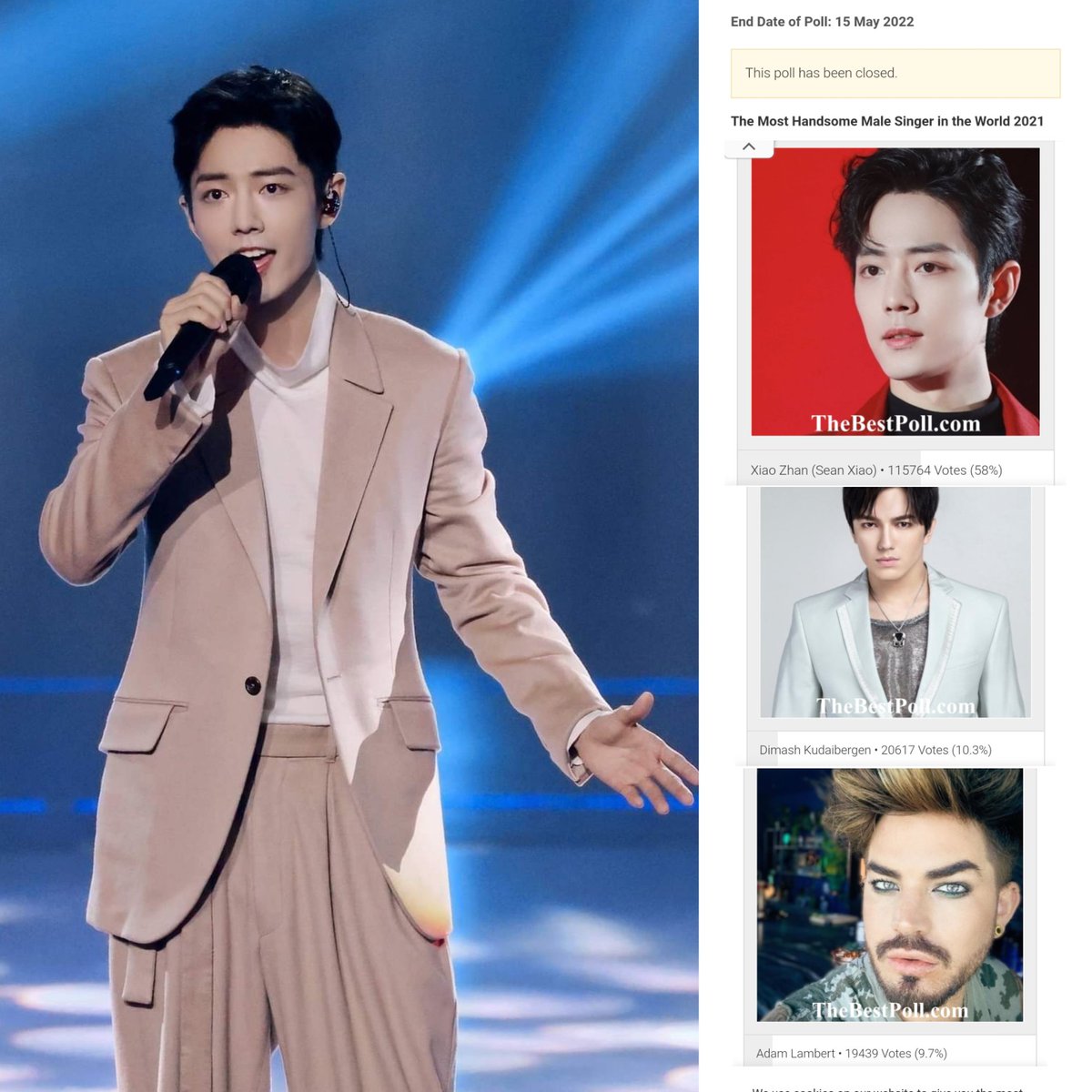 BunnyZhan7's tweet photo. Congratulations! #XiaoZhan 🎉
#HandsomeSinger #MostHandsomeSinger #MostHandsomeSingerintheworld #HandsomeSinger2021 #MostHandsomeSinger2021 #TheBestPoll https://t.co/56L7Jn92iJ