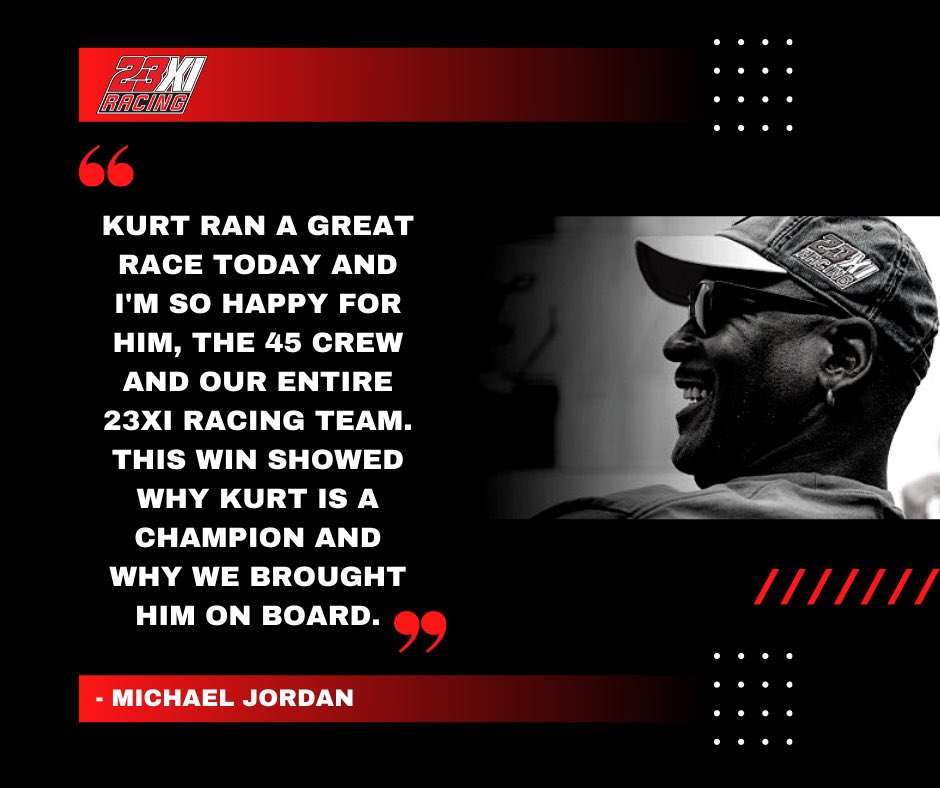 MJ on 23XI’s second 𝐖𝐈𝐍 in team history.