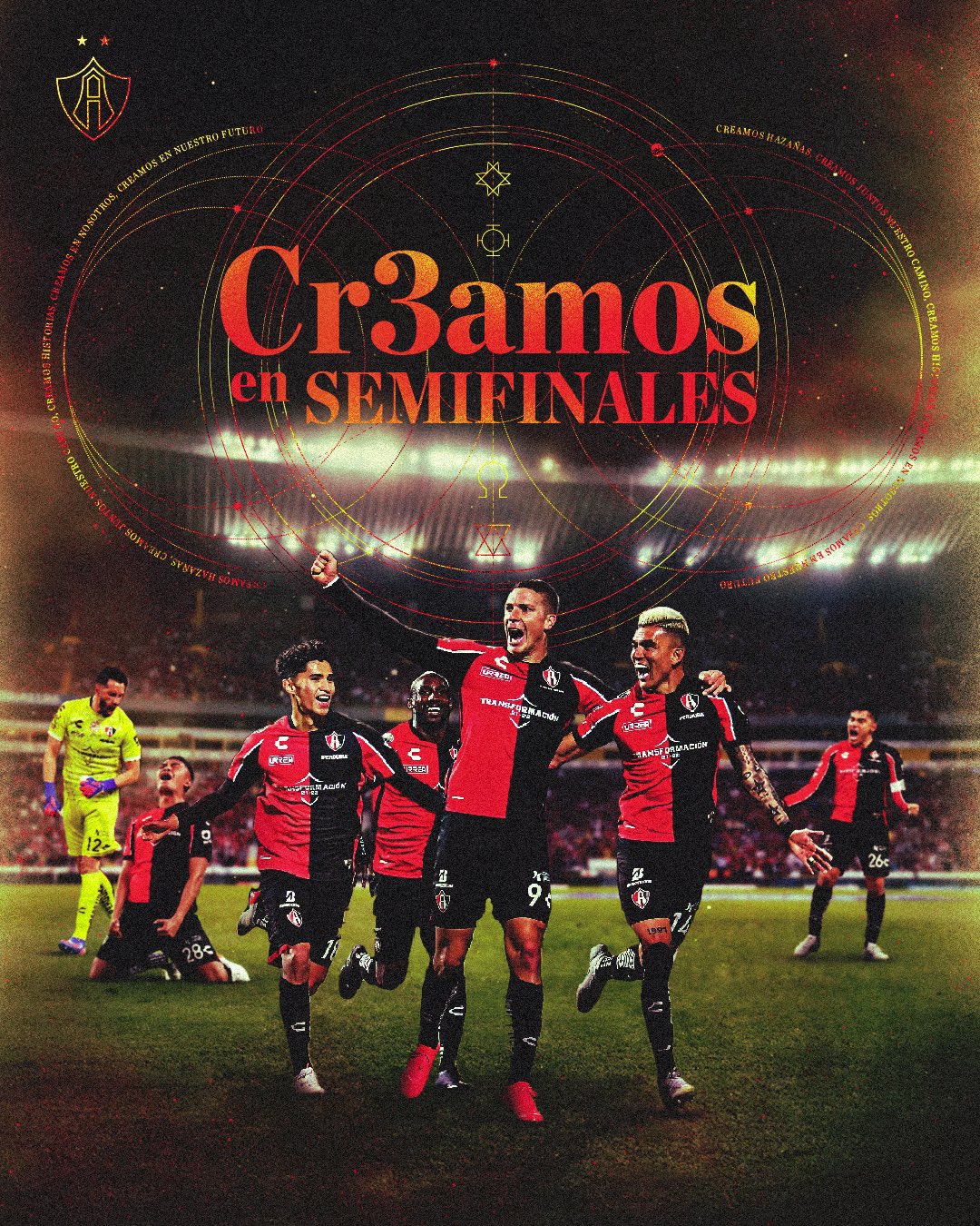 ?Atlas?FC? on Twitter: "Juntos transformamos la historia, y ahora la # Cr3amos!!! ? Estamos de nuevo en las Semifinales, buscando el objetivo; volver a ser campeón!!! ??? https://t.co/QGqM1qBQfL" / Twitter