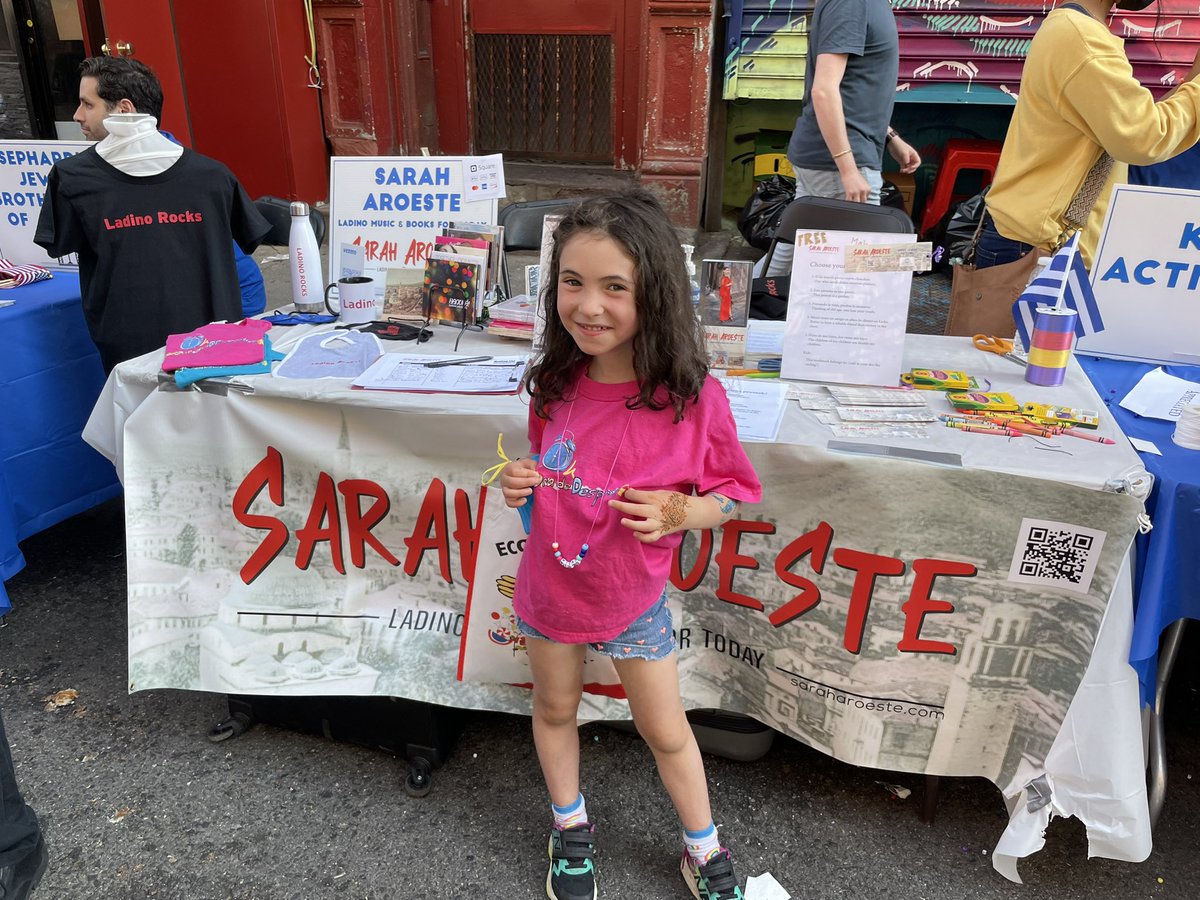 If you know the history of Greece during the Holocaust, then all the more amazing that there is a GREEK-JEWISH festival in NYC that draws over 10,000 ppl to celebrate this culture. WE ARE STILL HERE. So proud to represent #Ladino for new generations!