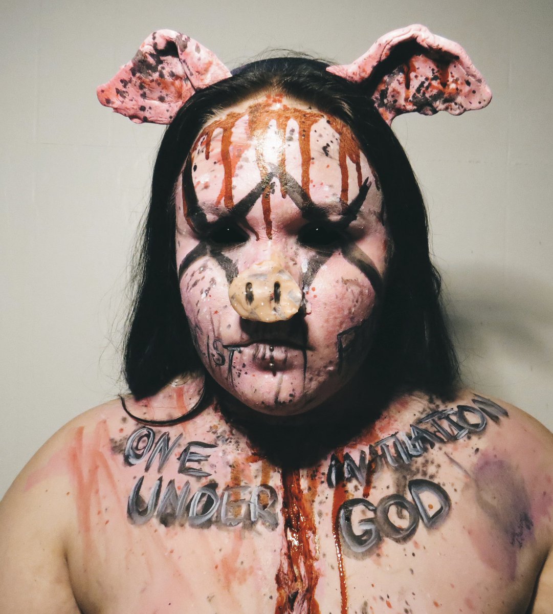 KennedyKline27's tweet photo. You Fucking Fascist! Die You Fucking Pig!! 
‘Slaughterhouse’ by @MIWband @ChrisMotionless 
#miw #motionlessinwhite #sfx #makeup #specialeffectsmakeup https://t.co/TXYhTAxUZn