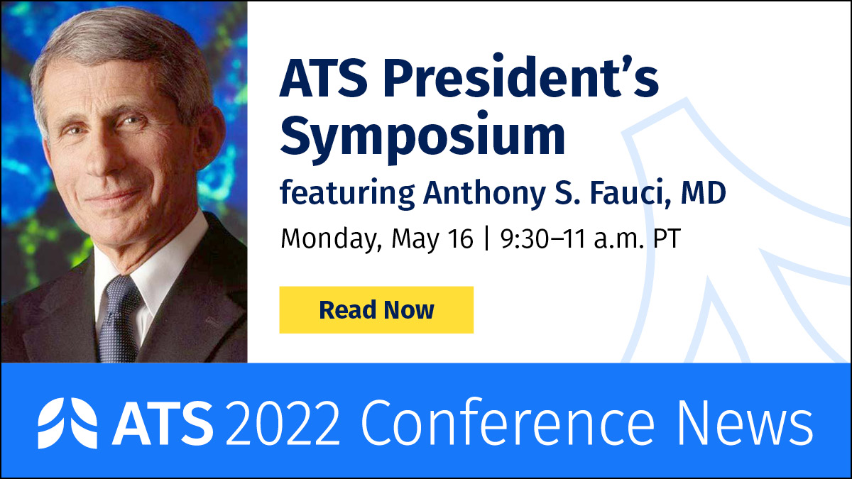 atscommunity's tweet photo. Dr. Anthony Fauci will help open the #ATS2022 President's Symposium on the evolution of HIV pulmonary complications and care over 40 years: https://t.co/L82z3lhqjy @LynnSchnappMD https://t.co/tapxhJv1Gn