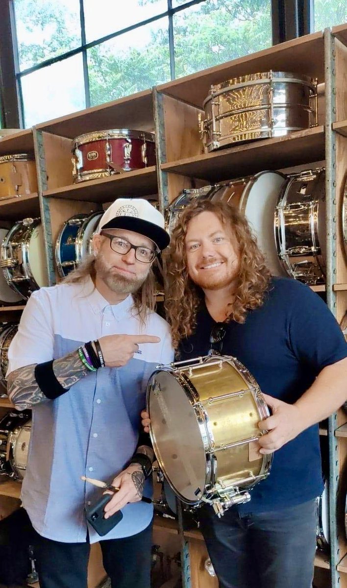 thekaichambers's tweet photo. At one of my favourite drum shops with one of my favourite people... the man the myth the legend @grugox 🥁 https://t.co/ryuOBwxKvH