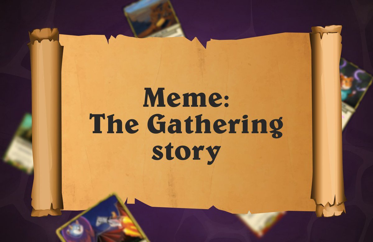 MemeTheGatering's tweet photo. ✍️ Meme: The Gathering story is available on the website!

▪️Now part of our story can be read on our website at the link below. Anyone can get acquainted with it!

▪️Link - https://t.co/VJMr78EBTG https://t.co/WE18gmGVVo