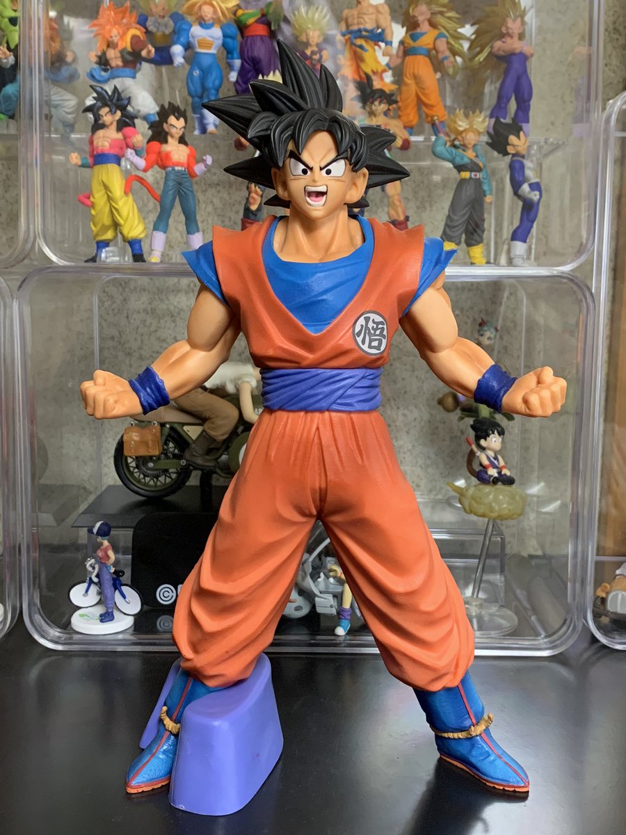 ドラゴンボール 悟空 フィギュア マスタライズ サイヤ人、ここに極まれりの黒髪悟空さん☺️身体はマスタライズのSS3