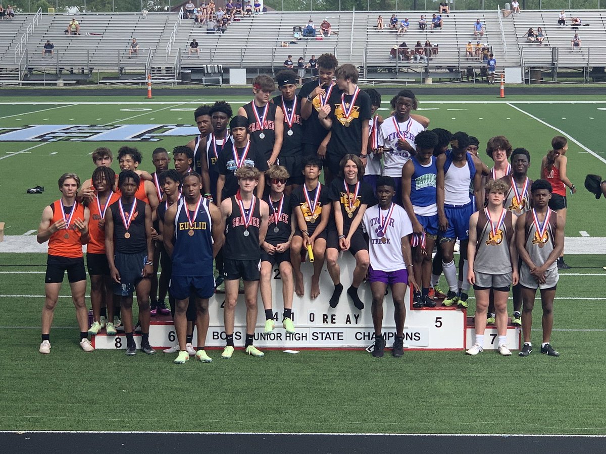 Congratulations to the BV Track Program for finishing on the podium at the Junior High State Meet. Proud of these future high school football players. #baronpride