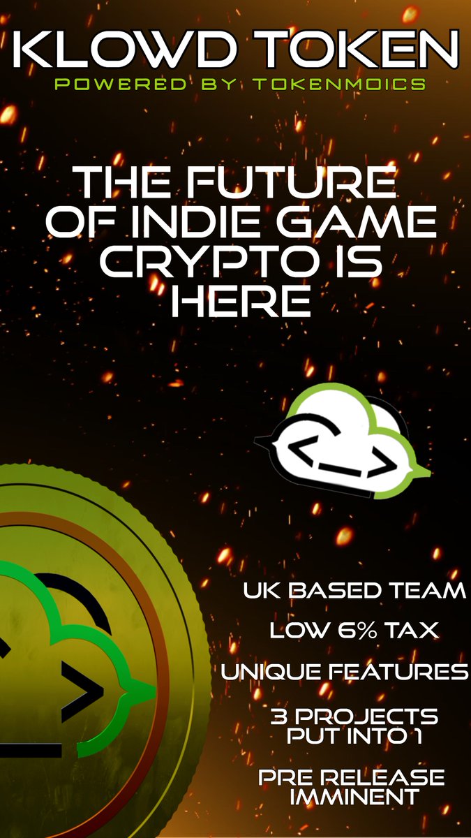 KlowdToken's tweet image. @KlowdToken is the future for crypto game developers. Integrating #Apps, #NFT's and #games into 1 crypto. With our official launch coming soon.
Follow for more updates and check out our website at klowdtoken.com for more information!

#crypto #indiedev #PlayToEarn