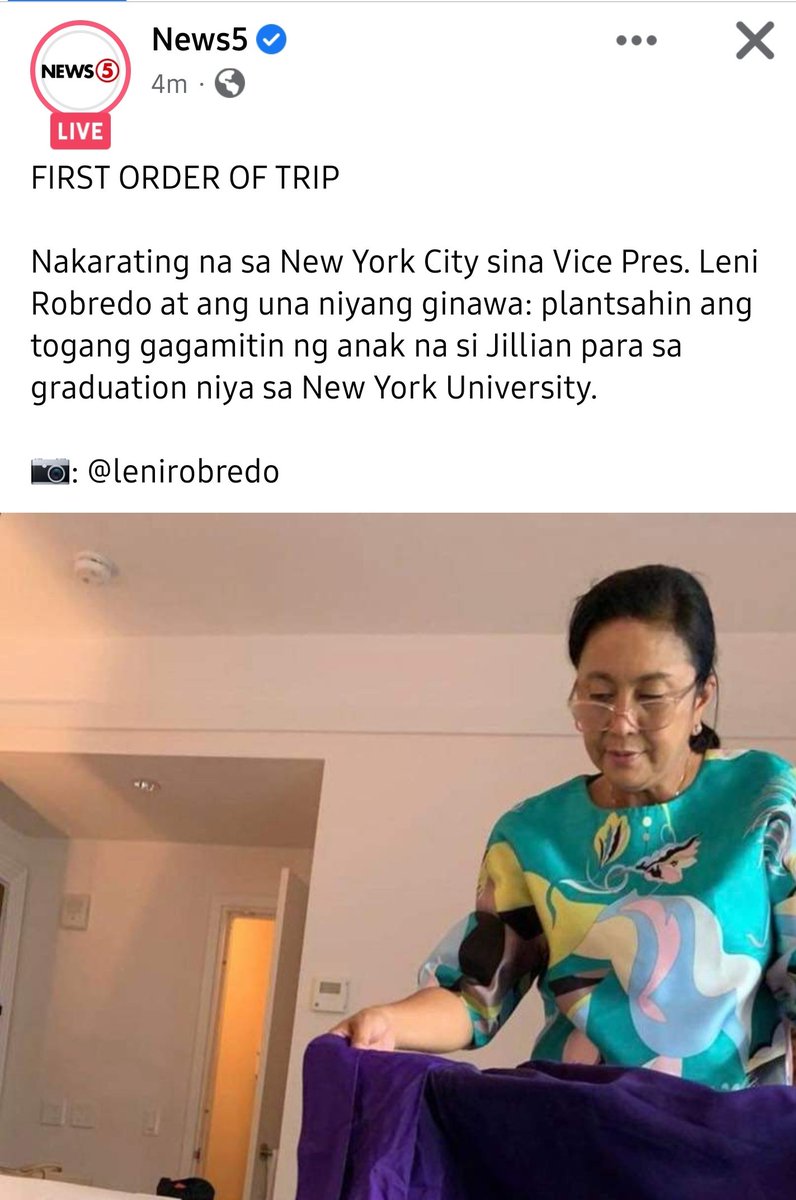KimIndar's tweet photo. So every move ni Leni while in NY, nasa news? Hindi ako magtataka kung pati paggamit niya ng CR ay makikita natin. 🙄🙄🙄 https://t.co/30WSxqzwuj