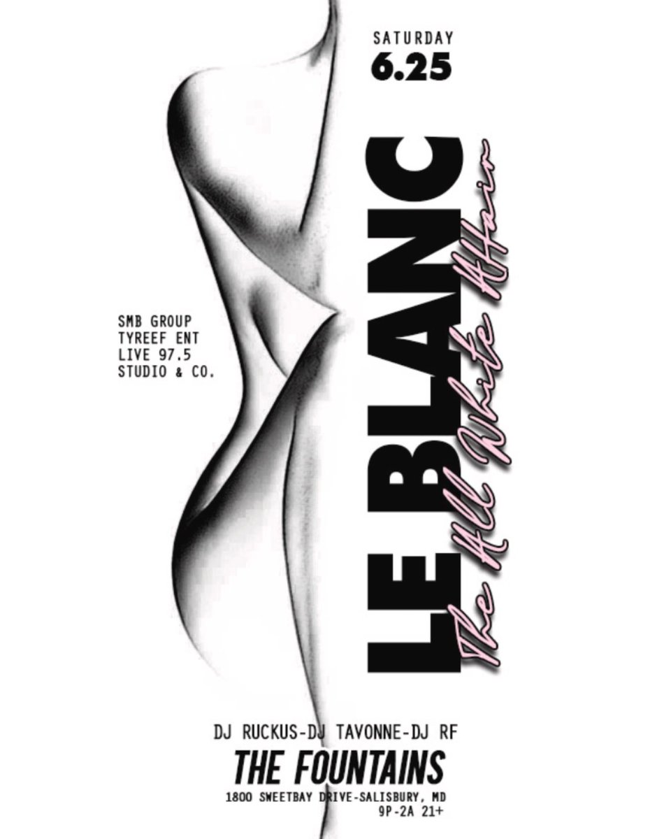 #AllWhiteParty at the Fountains in Salisbury, MD