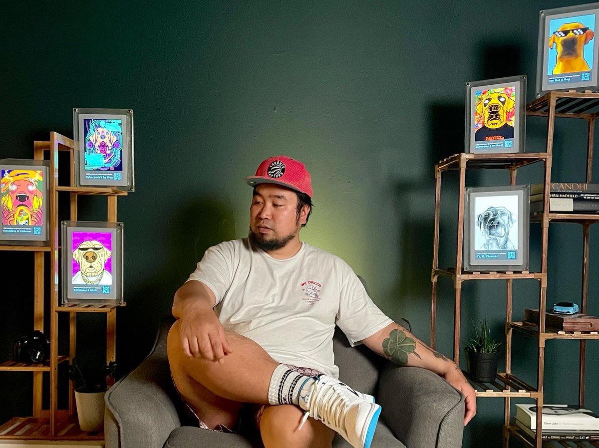 raphaeltigno's tweet photo. Exhibit ready! Quite possibly the first #nftart exhibit in Toronto. Also, catch performances from the hottest Filipino-Candian music acts at the FilCan Music Awards May 21 from 4 PM - 8 PM get access here: https://t.co/kbJIiuzzde #nft https://t.co/XSBrhqvchG
