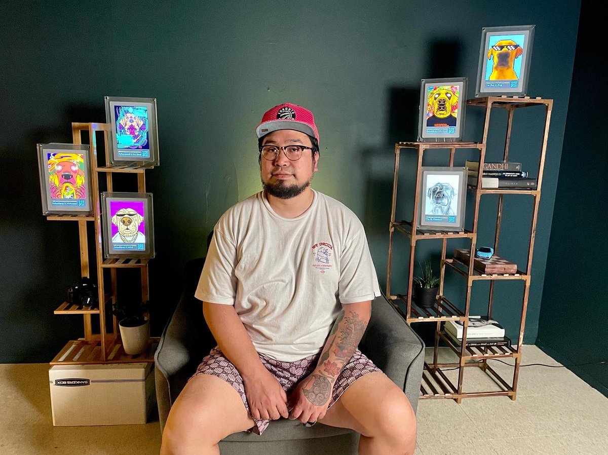 raphaeltigno's tweet photo. Exhibit ready! Quite possibly the first #nftart exhibit in Toronto. Also, catch performances from the hottest Filipino-Candian music acts at the FilCan Music Awards May 21 from 4 PM - 8 PM get access here: https://t.co/kbJIiuzzde #nft https://t.co/XSBrhqvchG