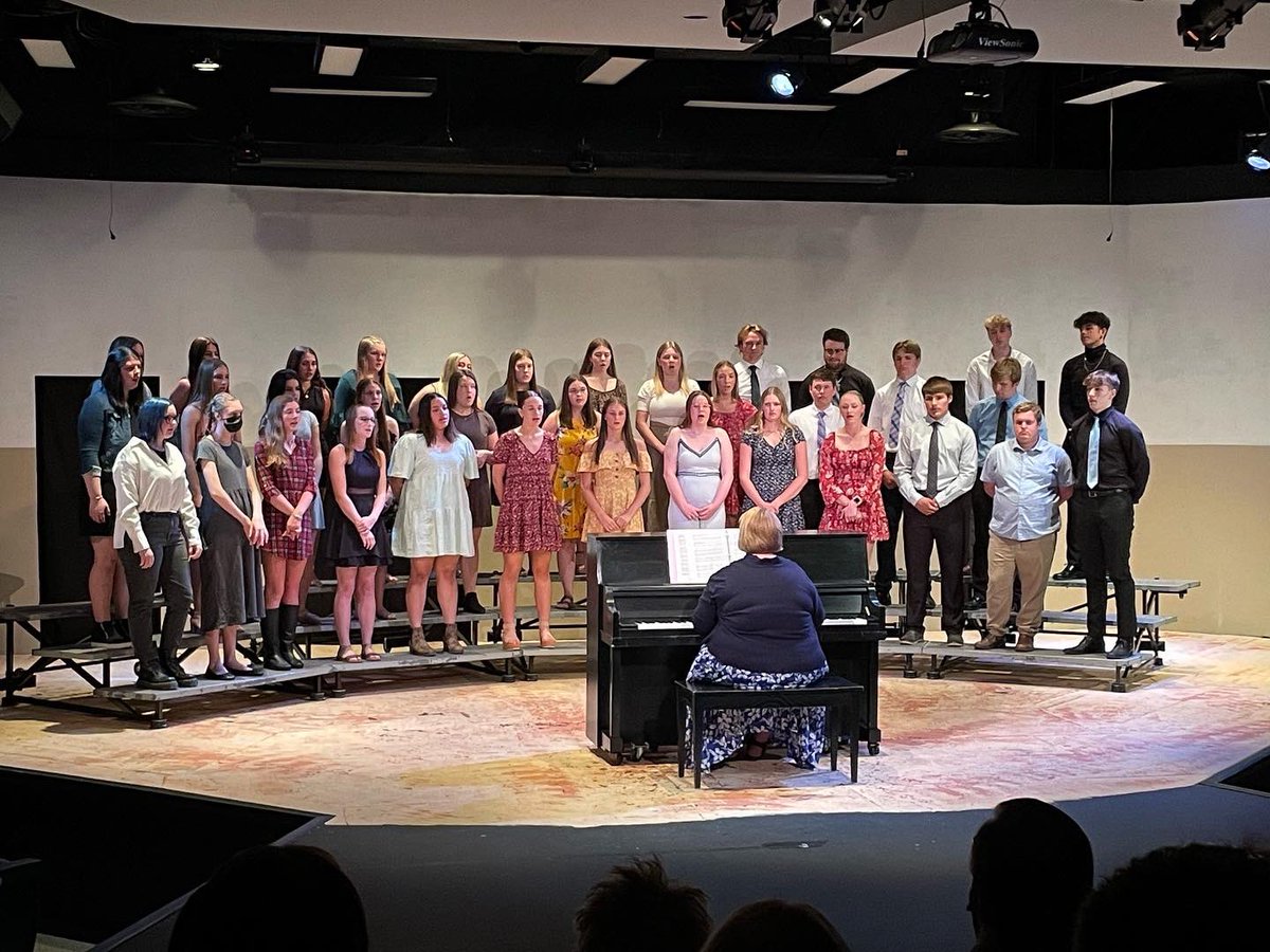 hilbertschools's tweet photo. As we wind down the school year, we start to talk about the “lasts”.  Tonight was the last choir concert!  Great job Mrs.  Seidl and the HS choir students. https://t.co/OVPOkhkn96