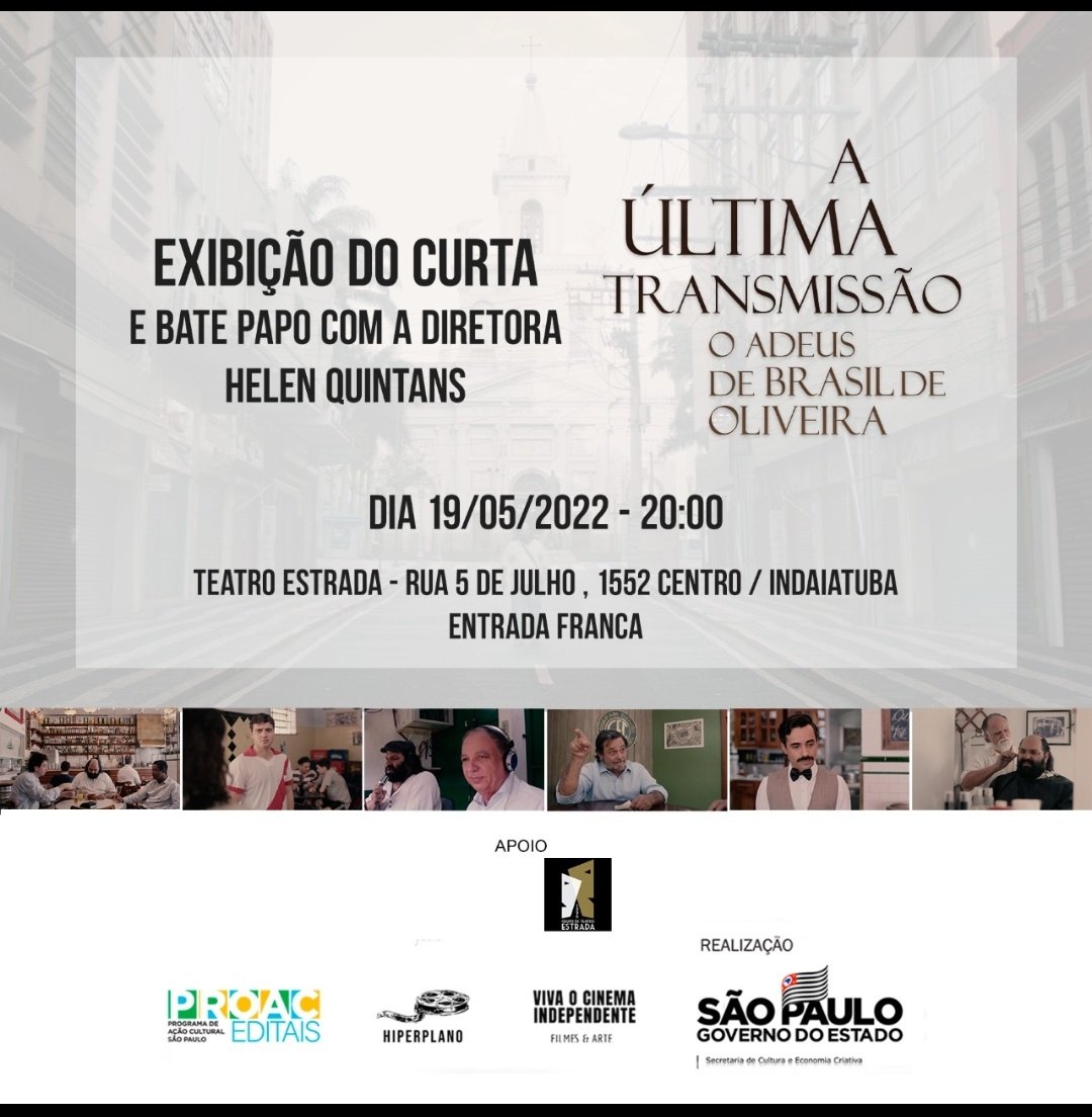flaviocarnielli's tweet photo. Próxima parada do curta "A Última Transmissão", dirigido pela @helenquintans é Indaiatuba! #proac2020 https://t.co/bzKTLjlPld