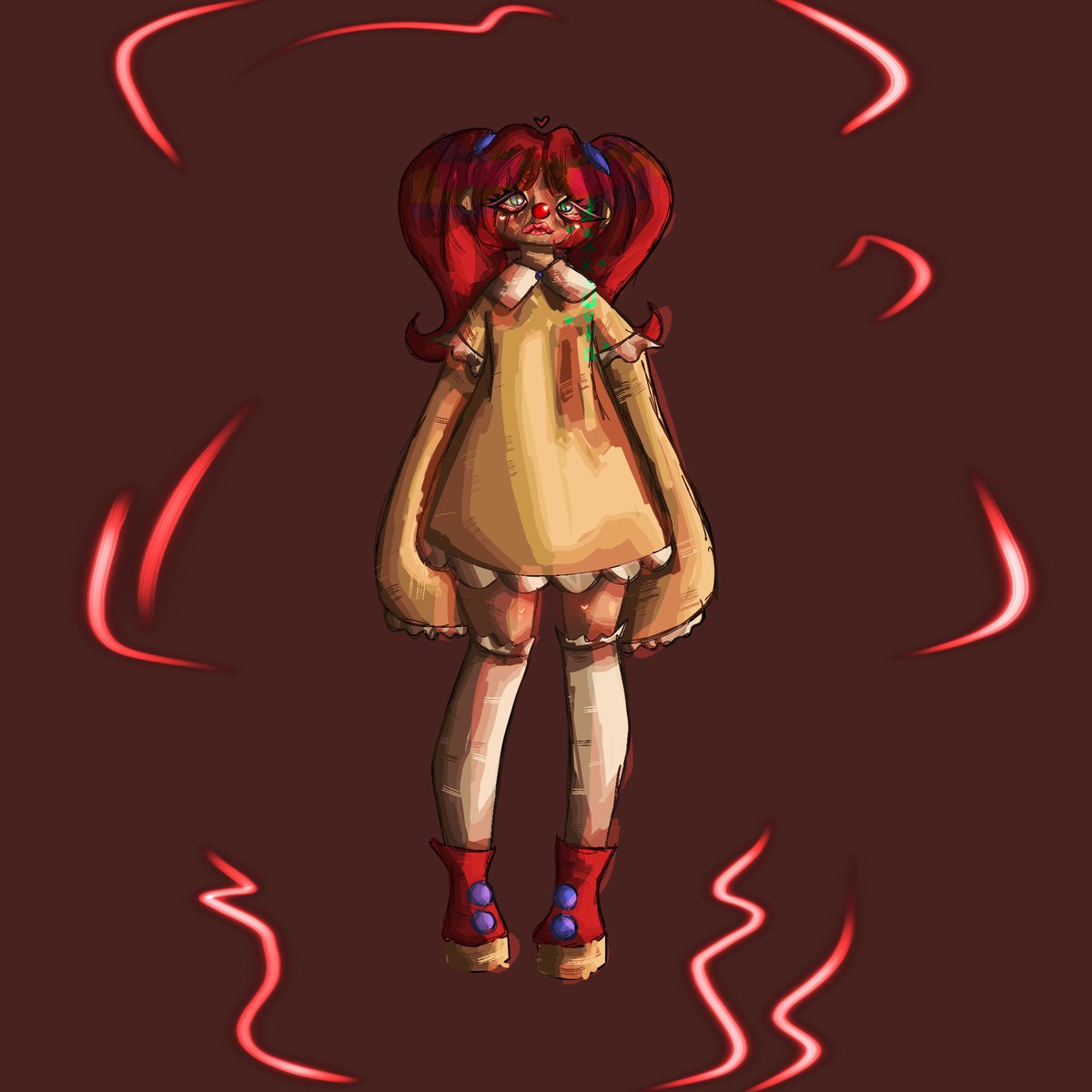 lukalence's tweet photo. #Procreate #clown #clowngirl #clownoc #fullbodyportrait #art #ArtistOnTwitter #artwork #digitalart https://t.co/gm6c8GNwND