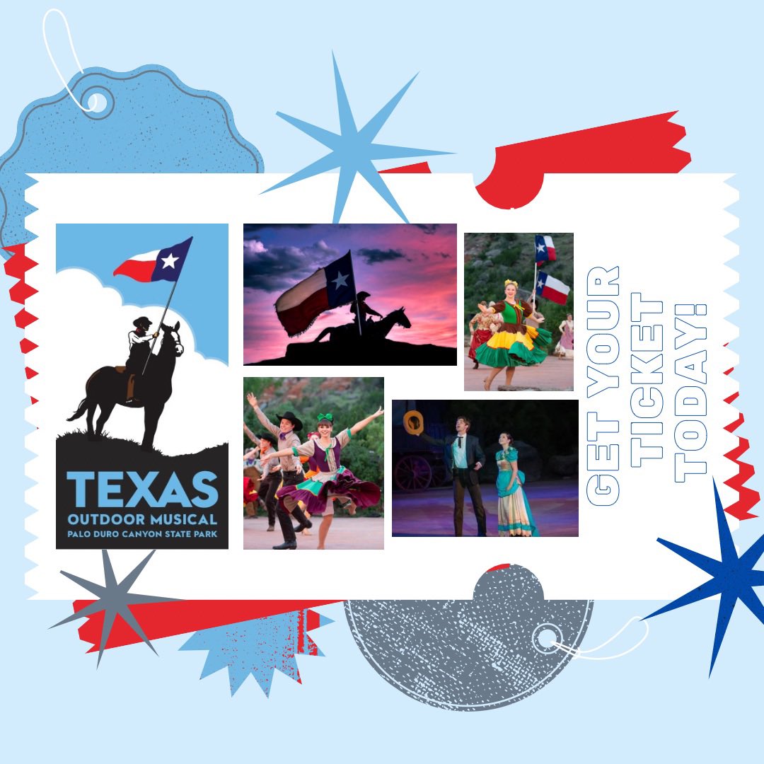Don’t miss out on the grand spectacle that is TEXAS! We’re only 19 days away from opening night! The cast and crew is hard at work preparing an amazing show for y’all and can’t wait to see you on June 2! 
Make sure to click the link in our bio and get your tickets!