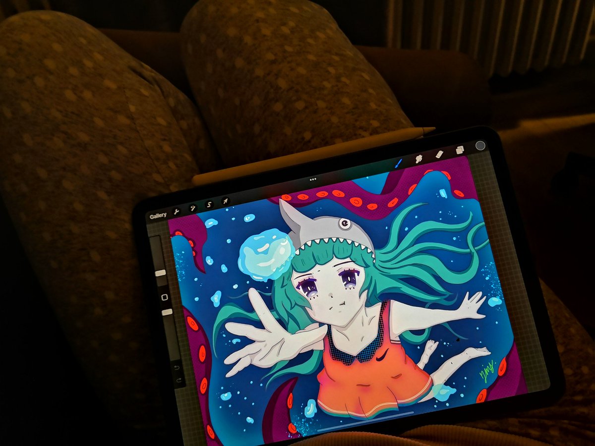 When I should learn for uni instead >.> send help. #Procreate #illustration #OC #wipart #sketch