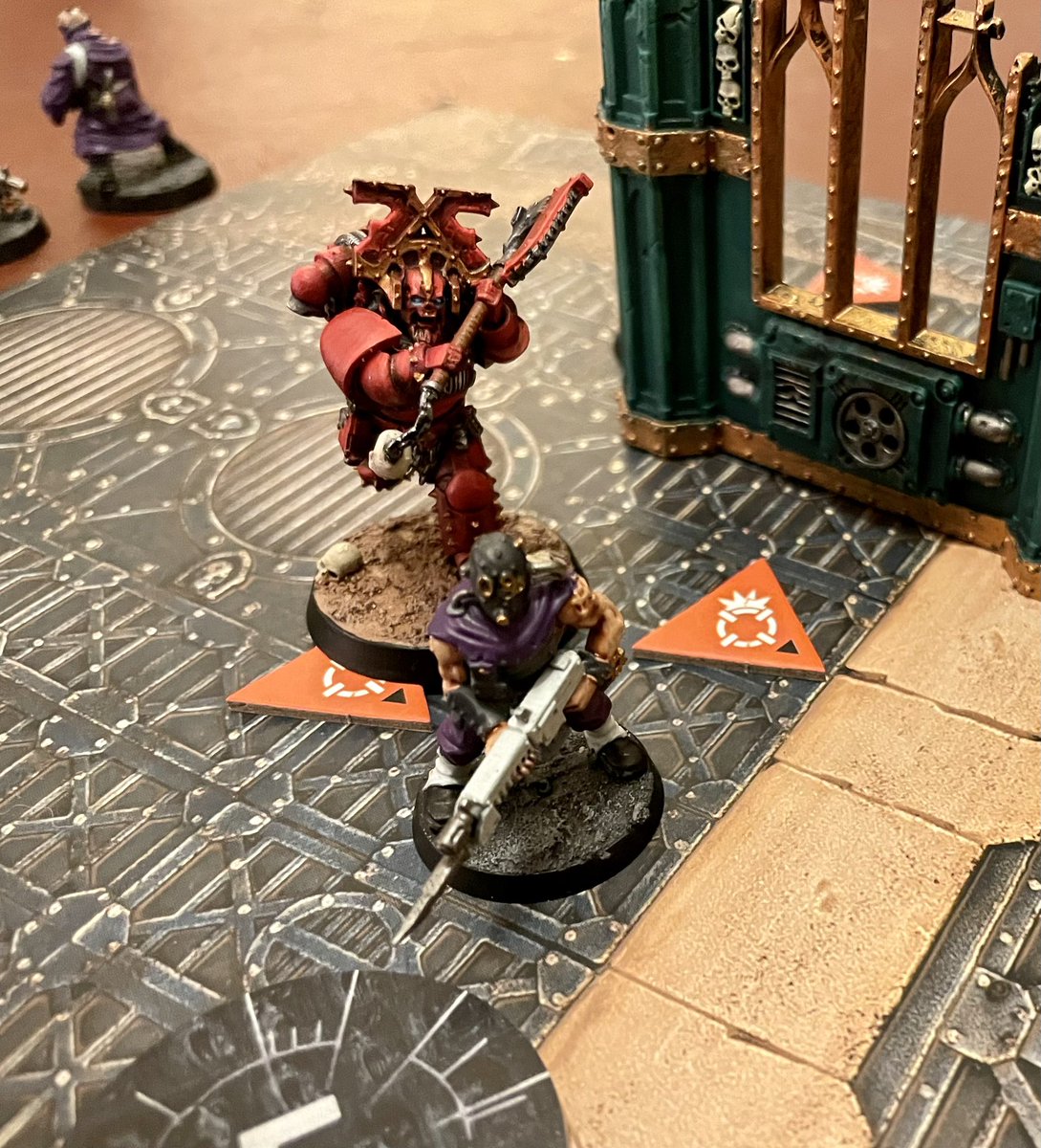 Paul89487518's tweet photo. Weekend #KillTeam with my #WorldEaters - they died to a man but collected a few skullz along the way and all blood is welcome to Khorne! Thanks for the game to start our SpecOps campaign @OdysseyOCE #bftbg #WarhammerCommunity https://t.co/JpVmQkzYEl