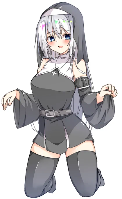 白髪シスター 