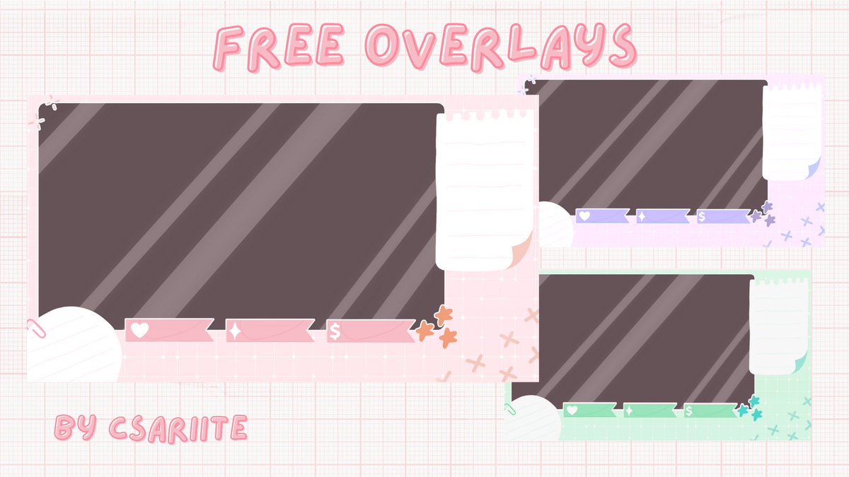 csariite's tweet photo. starting the rebrand with some free twitch overlays for all of you vtuber pals! <3
#VtuberAssets #VTuberUprising 
https://t.co/BMXR7kXKIN https://t.co/LGtTvy0Jn7
