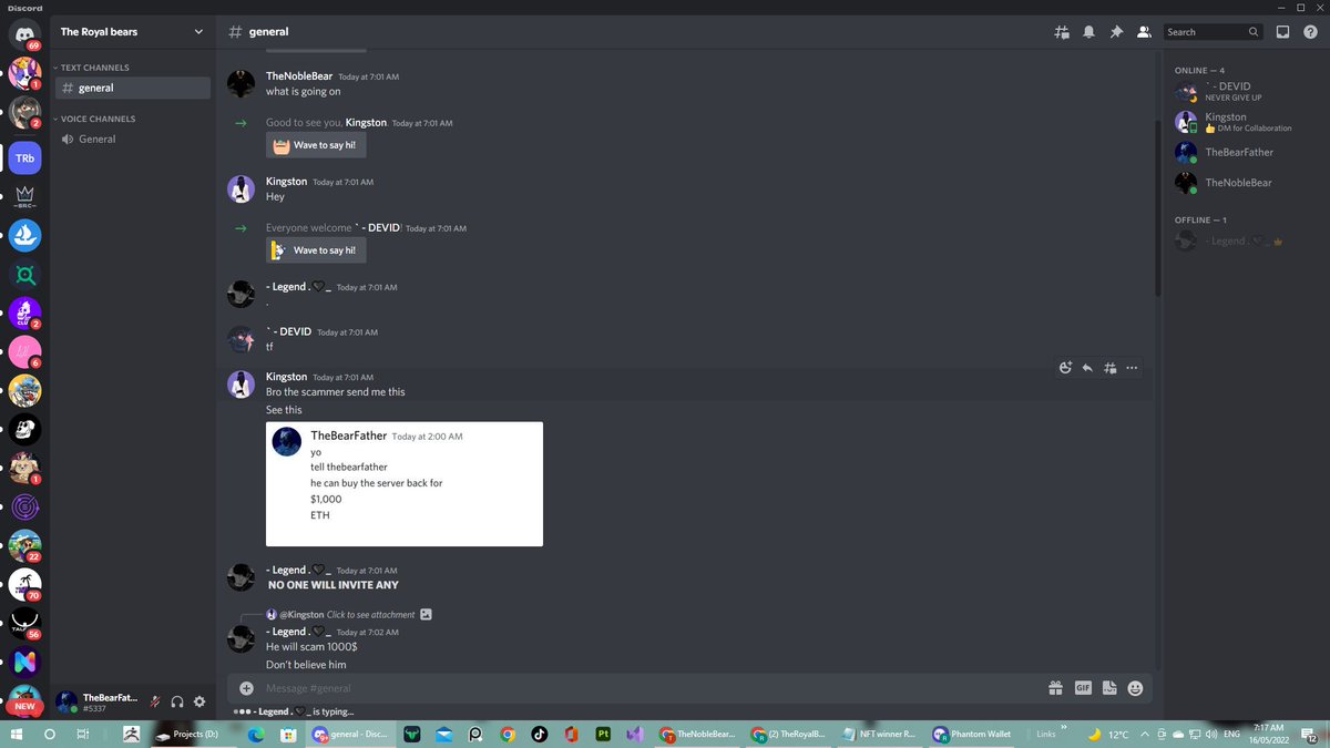 The HACKERS ARE ASKING FOR RANSOME WARE GUYS, we are not scammers, we are a DOXXED TEAM.
