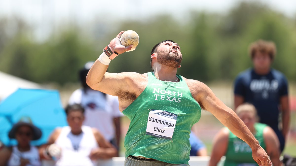 It's a fourth-place finish for <a href="/Chris_Samanieg0/">CHRIS SAMANIEGO</a> in the shot put! 5⃣ points.

📈 56-06.75 (17.24m)

#GMG 🟢🦅 x #CUSATF 🥇