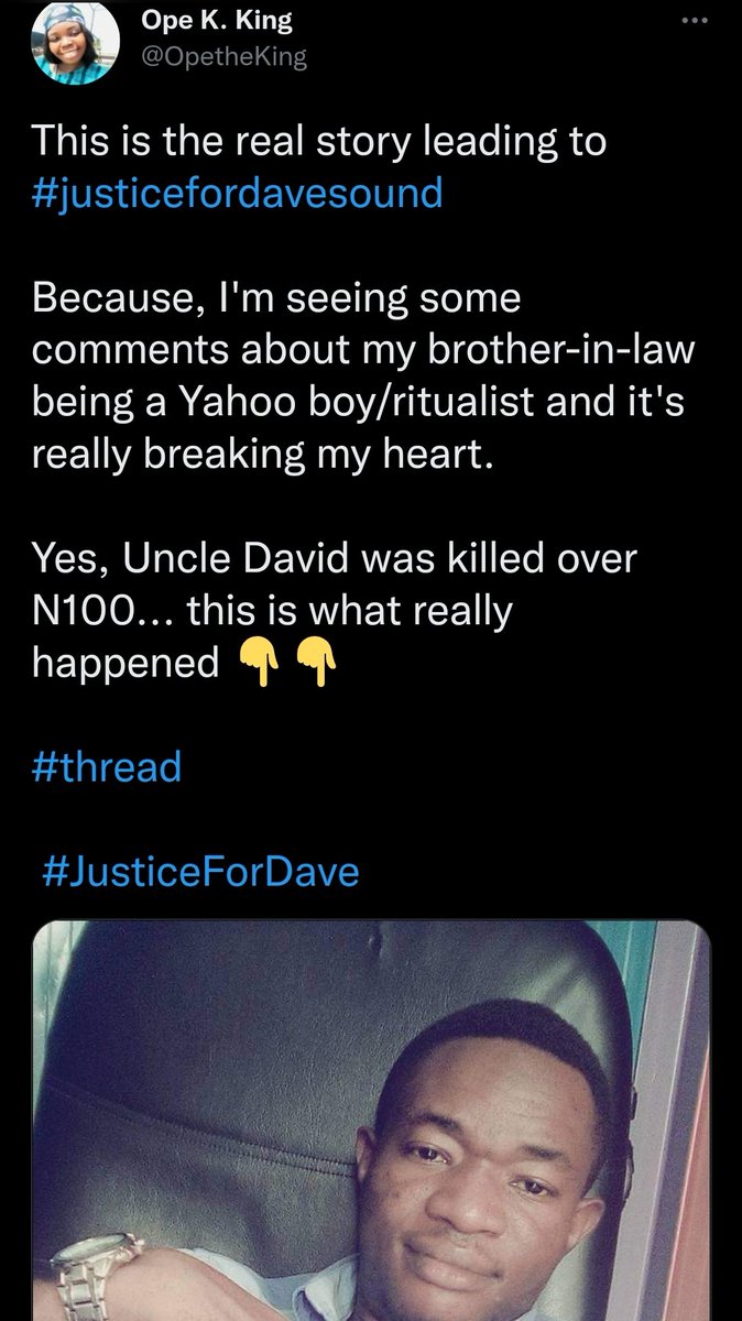Naija_PR's tweet photo. In-law narrates "true story behind #JusticeForDave" https://t.co/SEbgOQF35S