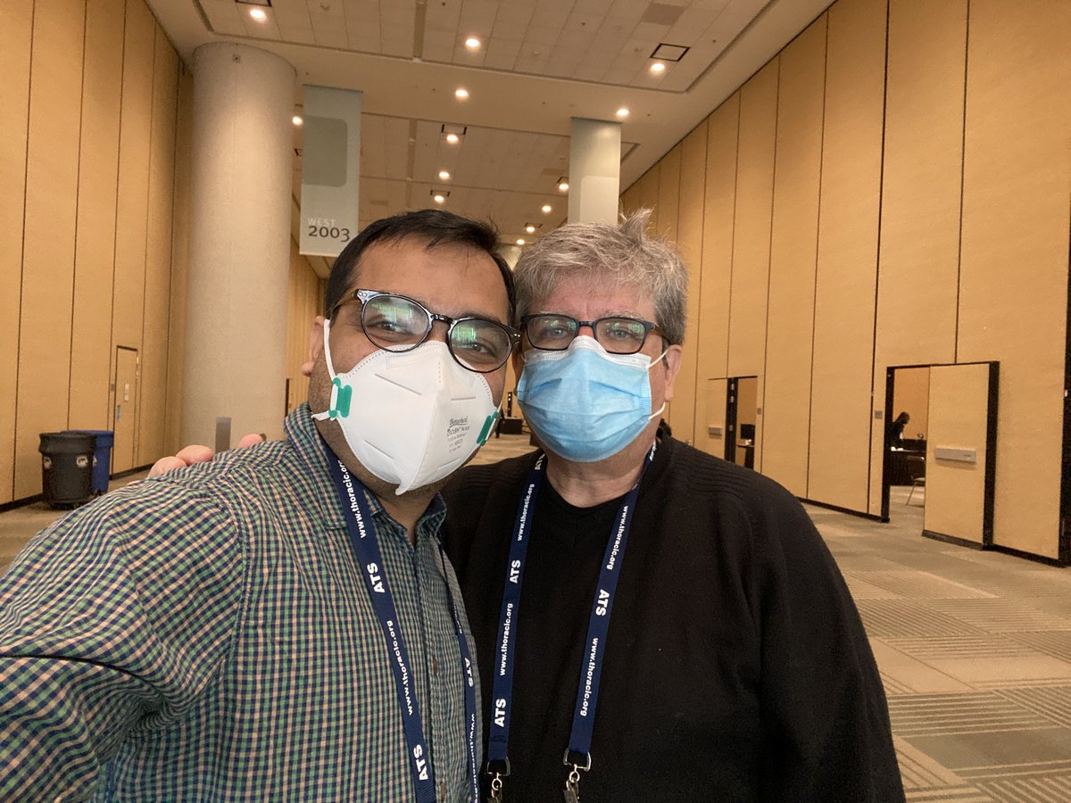 #ATS2022  Happy to meet my previous mentor Dr. Mauricio Rojas @colblackberrys A cool person with friendly attitude. The person who introduced me to the IPF research. Thank You Dr. Rojas. @Simmons_ILD @PACCM @atsearlycareer