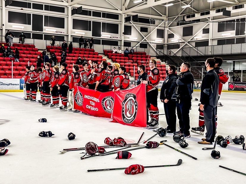 OJHLDukes's tweet photo. Congratulations to Dukes defenseman Creo Solomon (@Creo4S ) and Team Ontario on winning the gold medal today at the National Aboriginal Hockey Championships! https://t.co/tqLIq0q1Ig