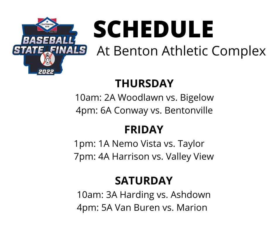 STATE CHAMPIONSHIP GAME TIMES:

ONLINE TICKET SALES ONLY
gofan.co/app/school/AAA
Admission: $7
Only AAA Passes will be accepted
NO FOOD OR DRINKS WILL BE ALLOWED