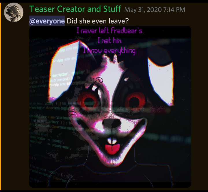 BendyAttack1221's tweet photo. May 2020, I showed off the first ever teaser for a version of the project that would never see the light of day. On June 5th, I officially announced that it would be released on October 13th. 2 years later, an official release date will be revealed.
Tomorrow.
#FredbearsReopening https://t.co/lAmhi0ODtn