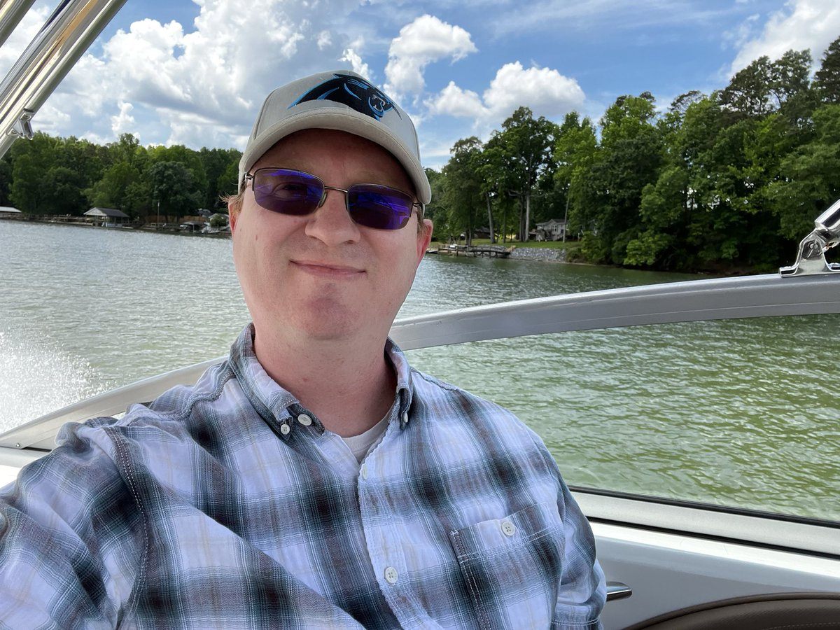 cheapseatcast's tweet photo. It’s been a busy and fun day. Did my church gig then had a boat driving lesson. Mowed the lawn and #listened to @DickTalesPod 
#nowwatching #HarryPotter #orderofthepheonix with the fam because my boy just finished reading the book https://t.co/b8fH7tkgyk