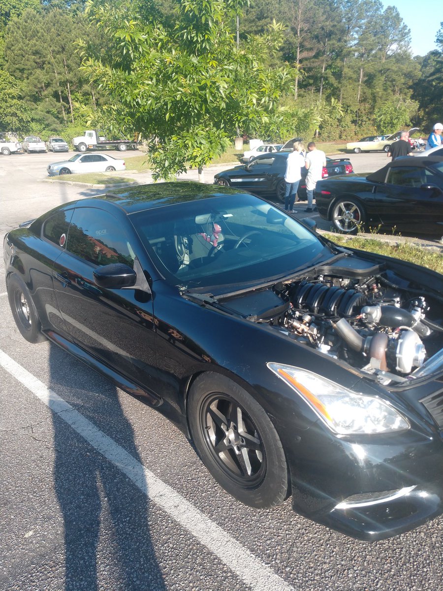 CobraSVTnewedge's tweet photo. I drove an hour and 15 minutes up to see Columbia South Carolina's #CarsAndCoffee This #Infiniti had an #LSmotor swap and #Turbo https://t.co/t9xidErNAP