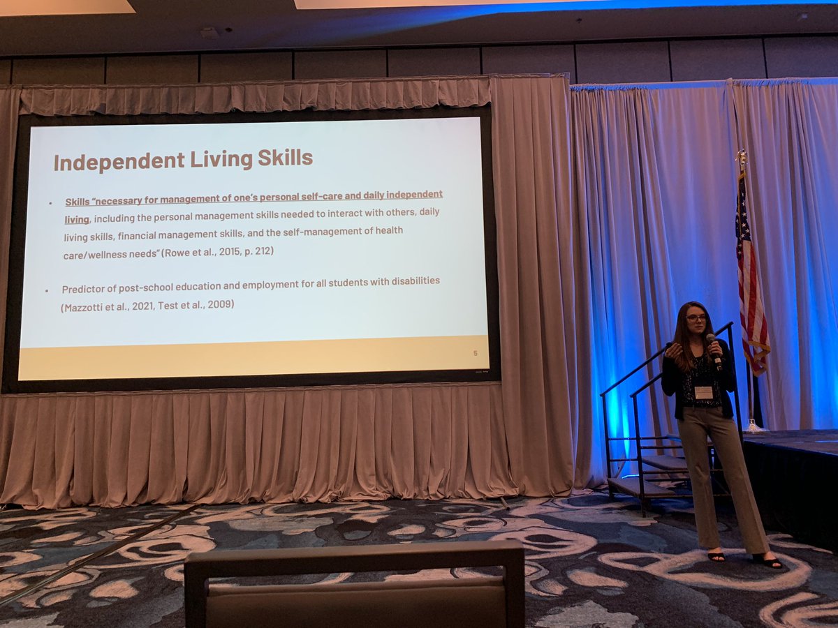 We examined a set of #IndependentLiving skills items as part of our broader work on measuring #CollegeandCareerReadiness @ATaconet talks about our study #DCDT22 @DCDT_CEC @UConnNeag