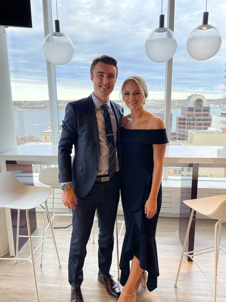 AlecCranston's tweet photo. A newly minted CPA and her plus one. Also the recipient of the CPA Atlantic Award of Excellence. Congrats Jenna! #CPANS #convocation https://t.co/MgEJ1IUo4s