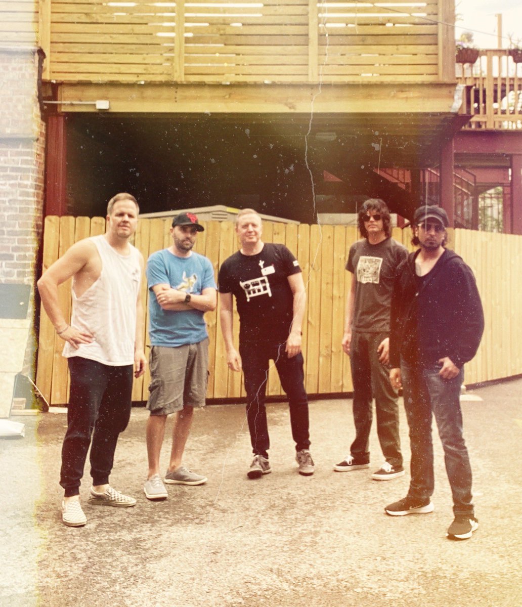 luckyboysmusic's tweet photo. we were nervous about being rusty but we killed our practice & even ADDED songs to the list!! You know what’s crazy? We still genuinely love each other & still love this after 25 years!! See you at @bottomlounge on 5/27, if you missed out on tix, don’t miss @riot_fest!! #lbc25 https://t.co/Mx5nKb9Hns
