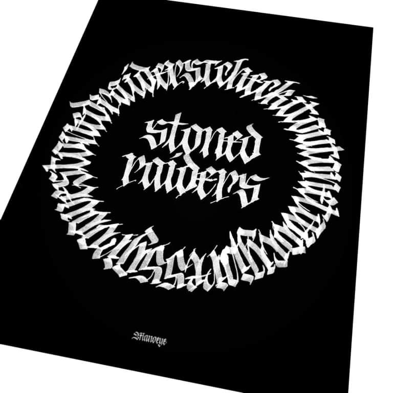 manoeye's tweet photo. stoned raiders
#calligraphy #kalligrafia #calligram #cypresshill #fraktur #blackletter #lettering #keepwriting https://t.co/nBeslioCdH