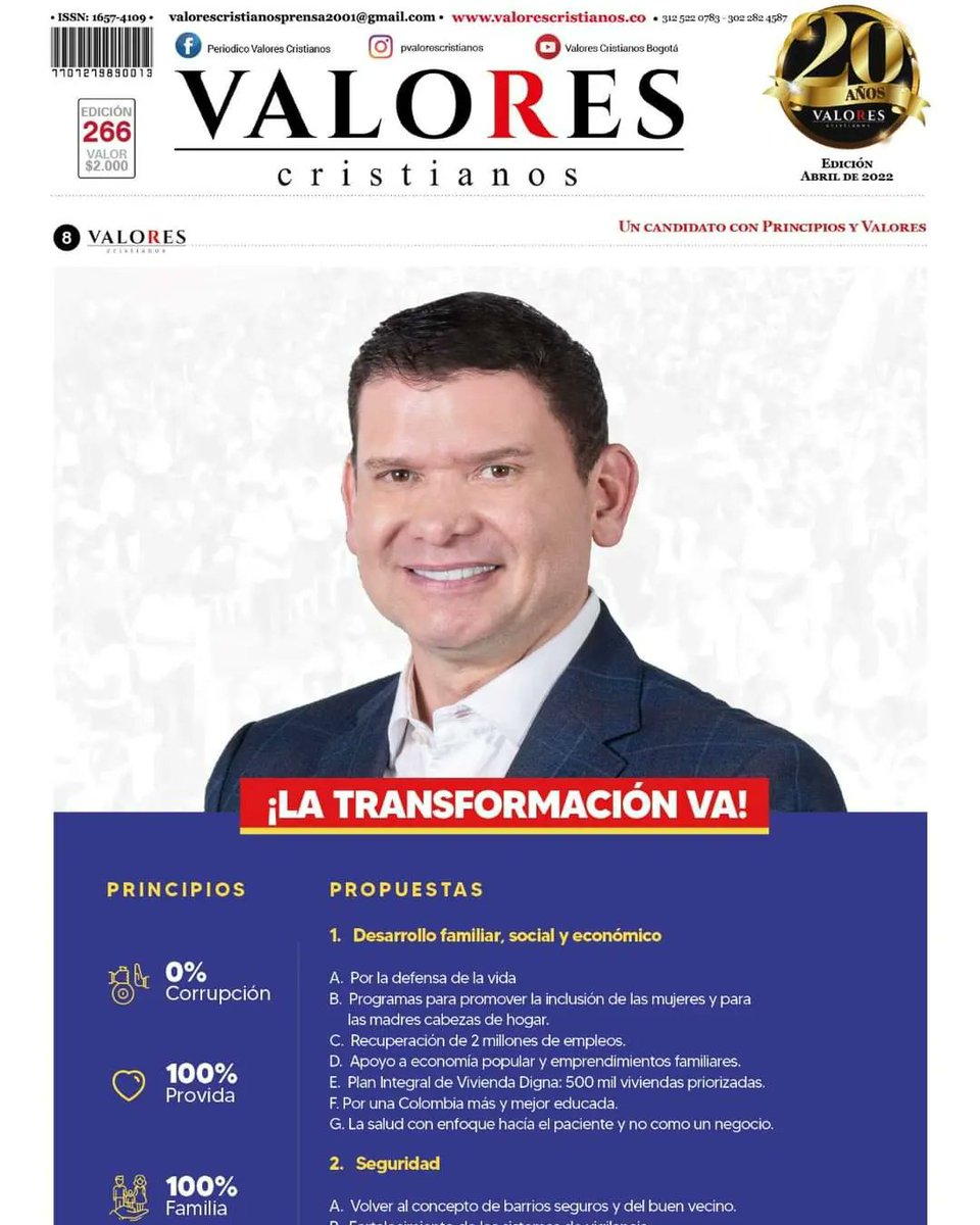 prensa_valores's tweet photo. @JohnMiltonR_  un candidato Pro Vida...
@sandralajas https://t.co/KNeWWmi2Uj
