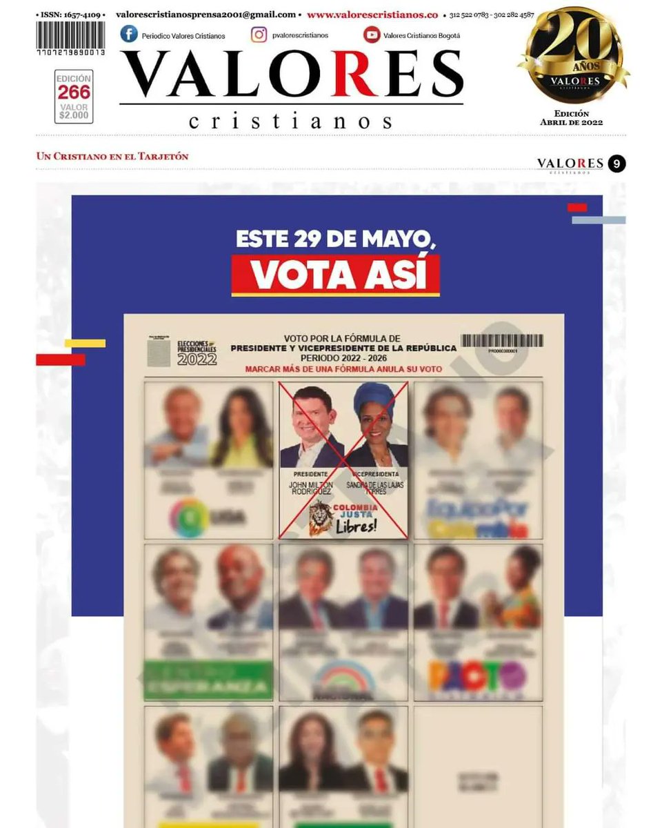 prensa_valores's tweet photo. @JohnMiltonR_  un candidato Pro Vida...
@sandralajas https://t.co/KNeWWmi2Uj