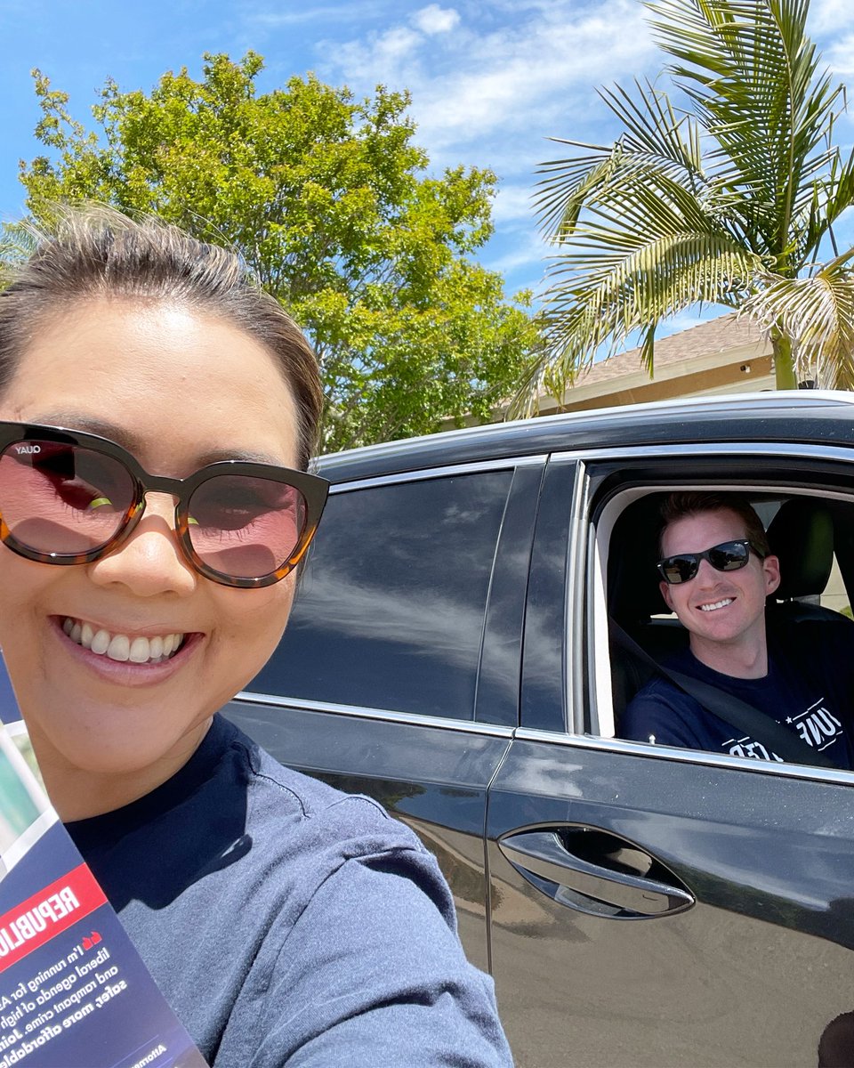 junecutter's tweet photo. Wonderful weekend for a walk! @CACoreyU and I had a great time knocking doors and meeting voters in San Marcos! #AD76 #BreakUpWithBrian #VoteJuneInJune https://t.co/AqOp1yciFt