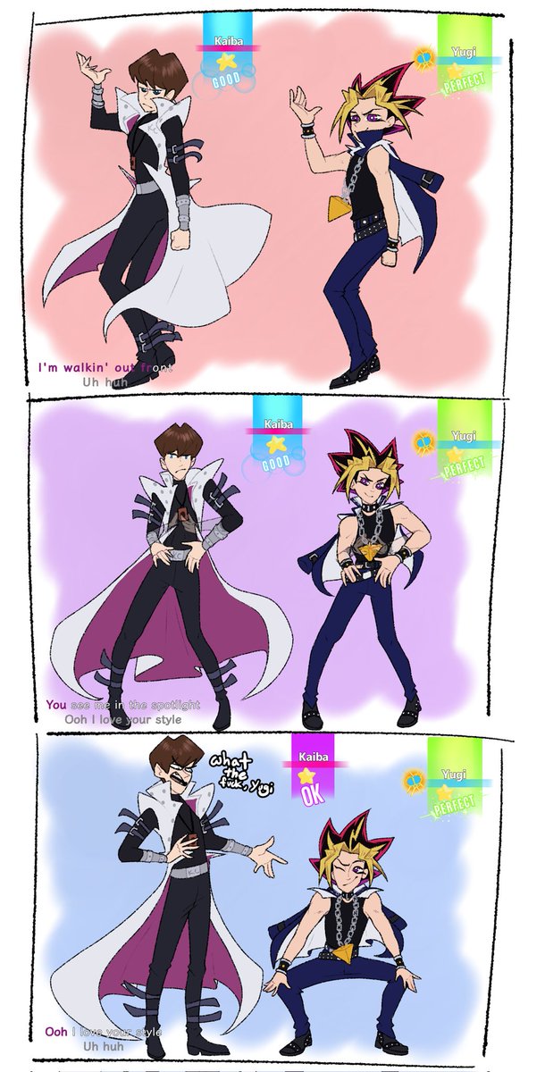 CosmicMouseArt's tweet photo. Stupid Yugioh comic because yes, Kaiba doesn't like playing Just Dance with Yami Yugi 
#yugioh #yamiyugi #setokaiba #fanart https://t.co/EQ8sLbUWMC