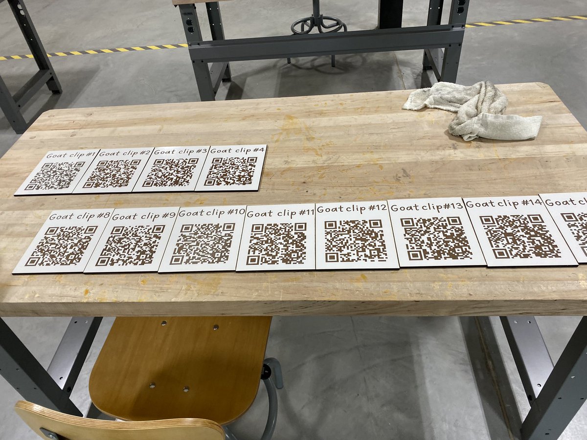 Laser machine is moving right along this Sunday evening as I make preparations for Mr. Dashiell and Mrs. Asher’s Goat Project Celebration on Wednesday. This team has been the perfect example of the partnership <a href="/HSESchools/">Hamilton Southeastern Schools</a> and <a href="/FishersParks/">fishersparks</a> envisioned just one year ago.