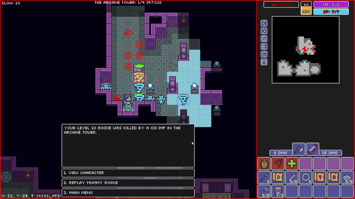 tenukibozu's tweet photo. オークの砦を抜けて、Arcane Towerまで進んだところで死んだー。
でも、自己ベスト更新できたので良し。
ローグは使いやすそうなので、今後の選択肢にいれても良さそう。
嵐の魔法使いかローグで勝利を目指したい。
#RogueFableIII https://t.co/UcX5jXNobB