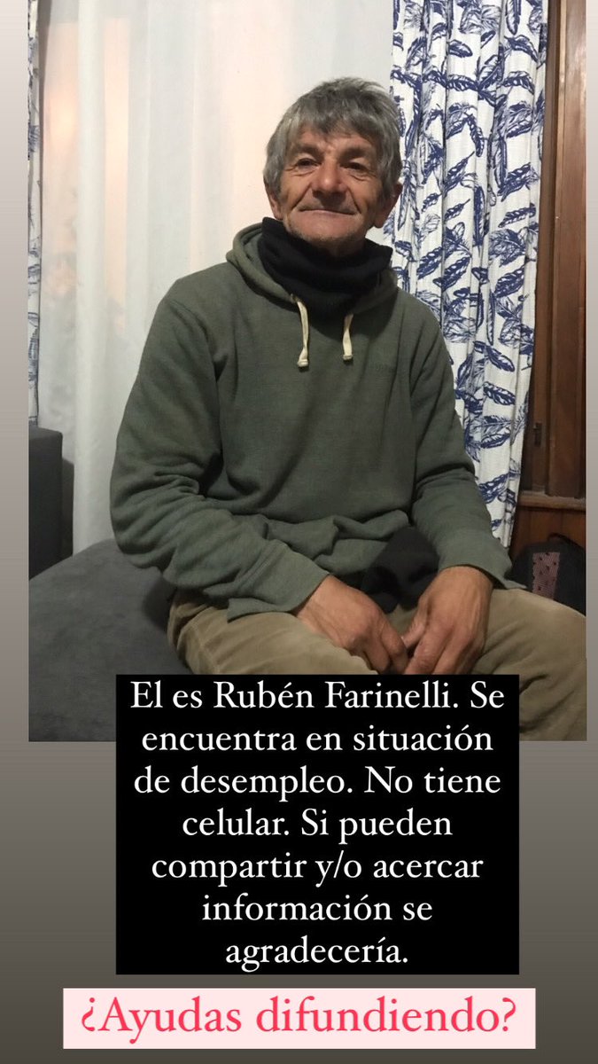 GiuliCastro87's tweet photo. Hola gente. Pedido de solidaridad. 
Este hombre llego del sur y está sin vivienda y trabajo. 
¿ Podrían difundir por favor ?
Para que encuentre trabajo y pueda salir adelante. https://t.co/tkM7feqkzE