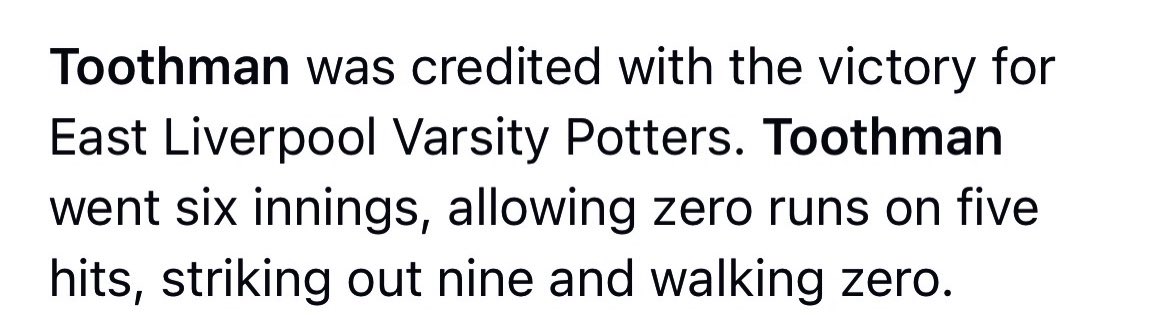 Good win on the mound!!