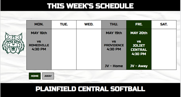 pchssoftball1's tweet photo. Here's our schedule for the last week of regular season games! #WildcatPride https://t.co/3jA2mkar47