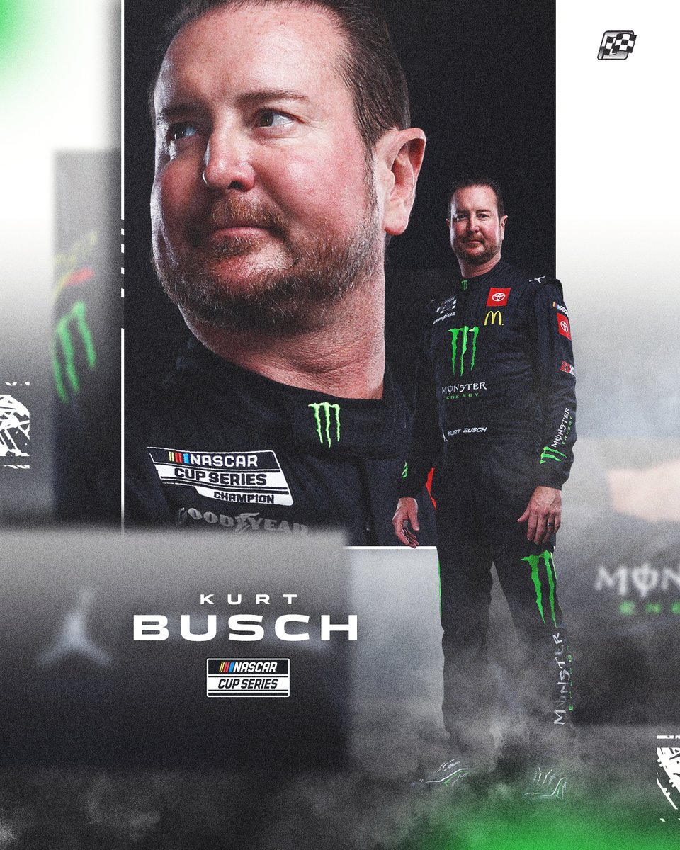 NASCAR's tweet photo. Got ‘em! 🏁

@kurtbusch comes from behind to win it at @kansasspeedway! https://t.co/Alh57JueqA